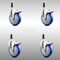 Service Caster 5 Inch 316SS Blue Poly Swivel 7/8 Inch Expanding Stem Caster Set Lock Brake SCC-SS316TTLEX20S514-PPUB-BLUE-78-4 - alternate 1